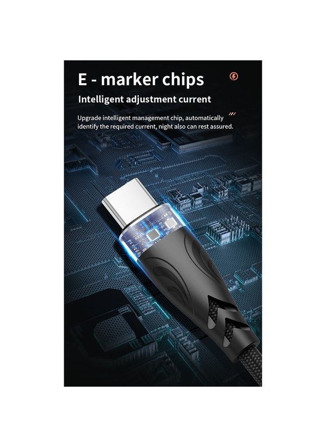 ADC ADC-008 100W USB-C / Type-C to USB-C / Type-C Fast Charge Data Cable, Cable Length:2m(Black Grey)  - Image 4