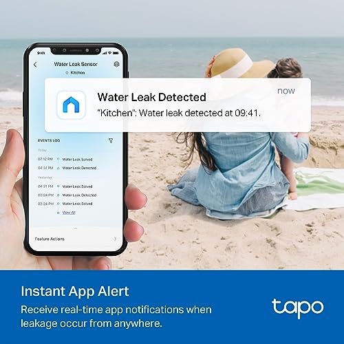 Tapo T300 Smart Water Leak Sensor with Dripping Detection,Up to 90 Db Alarm with One-Touch,Instant App Notification,Ip67 Waterproof,Tapo Hub Required Sold Separetly - Image 4