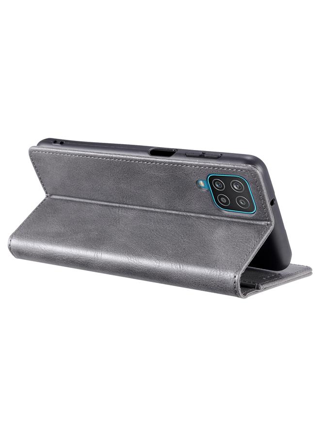 S-TOP Case For Samsung Galaxy A12 / M12 / F12 TTUDRCH RFID Retro Texture Magnetic Leather Phone Case - Image 4