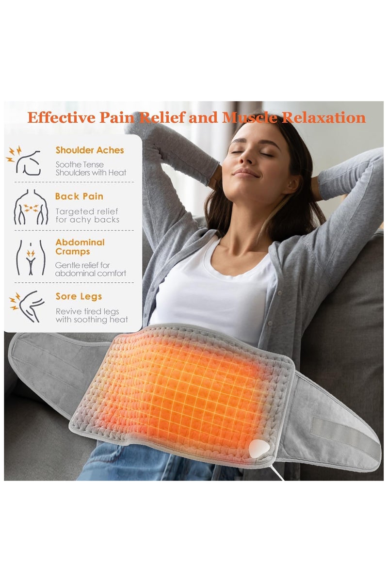 PANDA JOJO Heating Pad for Back Pain Relief Period Cramps, Electric Wearable Heating Pad for Neck Shoulder, Menstrual Waist Heat Pad Wrap Belt with 9 Heat Level, 4 Timer Setting - Image 2