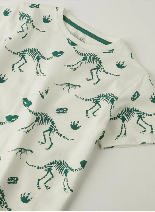 Zippy T-Shirt for Boys 'Skeleton', White