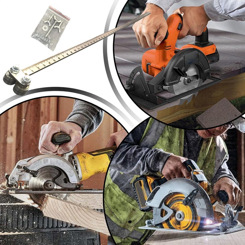 مسطرة النجارة ثنائية المحور قابلة للتعديل دليل قطع دقيق للنجارة والبناء - Image 5