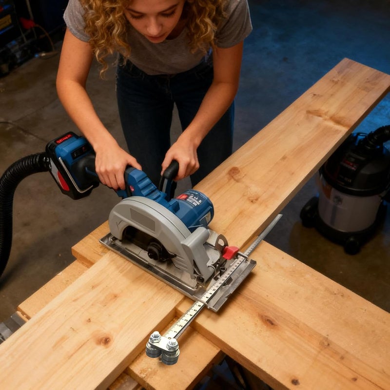 مسطرة النجارة ثنائية المحور قابلة للتعديل دليل قطع دقيق للنجارة والبناء - Image 3