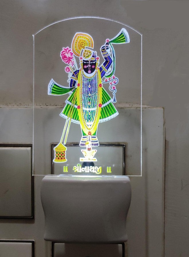 Cloudzy® 3D Design Printed Night Lamp Decorative UV Printed Light Photo LED Unique Lamp Single Color White Light for Temple, Home, Office & Gift… (SHREENATH JI) - Image 2
