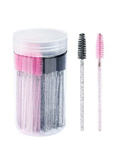 g2plus 100Pcs Crystal Mascara Wands Disposable Eyelash Eyebrow Spoolie Brush For Makeup Eyelash Extensions(Black)  - Image 1