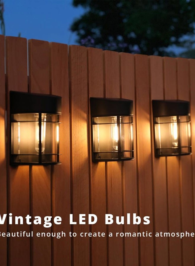 DOESLAG 12 Pack Solar Fence Lights, LED Solar Lights Outdoor Waterproof, Solar Powered Outdoor Lights for Fence Post Garden Yard - Image 2
