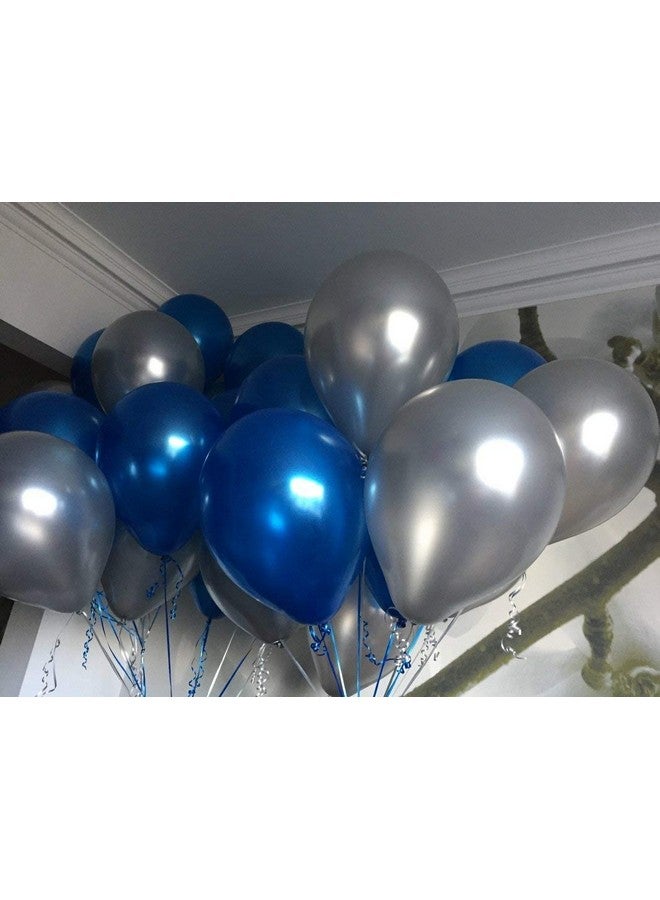 Balloonistics Metallic HD Shiny Toy Balloons - Frozen Theme, Blue and Silver for Decoration and Party (Pack of 50) - Image 2