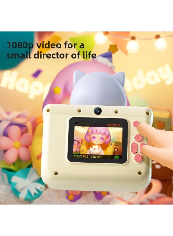 Toys Children's Cartoon Digital Camera Toy Birthday Gift Mini Camera Can Take Photos-Color:Coffee Bear Super Clear Dual Camera +16G + Card Reader - Image 4