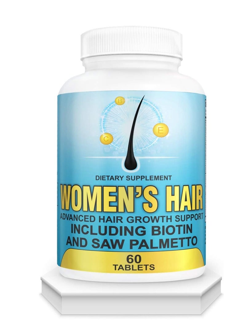 NutraPro Women's Hair including Biotin and Saw Palmetto 60 Tablets - Image 1