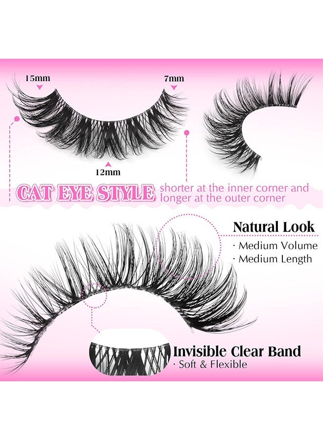 Happy D (Ramadan)Reusable Long Lasting Natural False Eyelashes Ladies Party False Eyelashes 3D Curl (10 Pairs) - Image 2