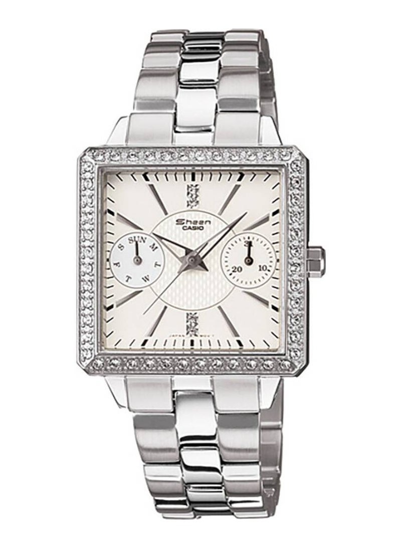 CASIO Sheen White Dial Multi-Function Stainless Steel Women's Watch SHN-3010D-7ADR - Image 1