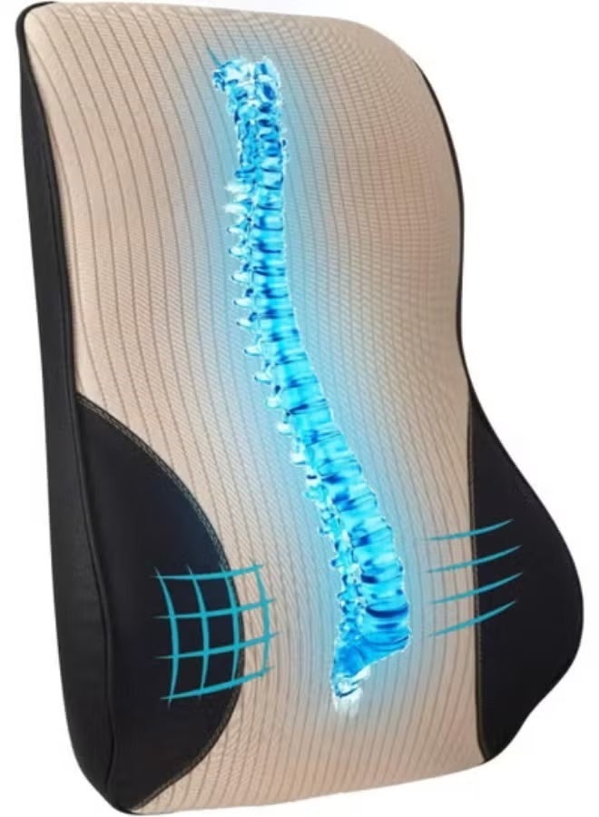 Comfortable chair cushion – lumbar support for offices and car seats – back pain relief and maximum comfort for long periods of sitting - Image 1