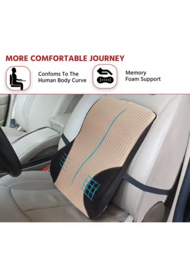 Comfortable chair cushion – lumbar support for offices and car seats – back pain relief and maximum comfort for long periods of sitting - Image 2