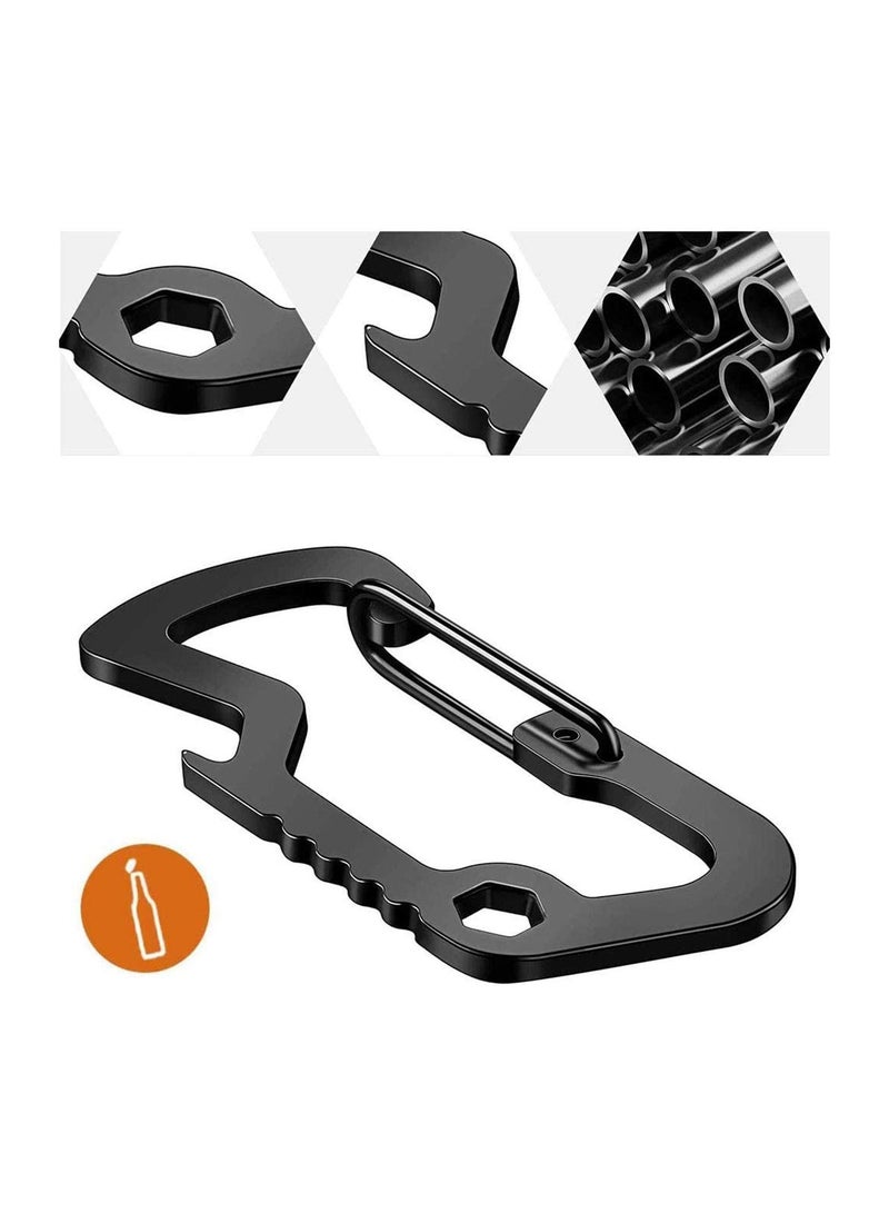 SYOSI 2 Pieces Retractable Keyring Heavy-Duty Key Chain Black Extendable Key Chain Retractable Badge Holder Reel Key Lanyard Reel Key Chain Retractable Badge Holder - Image 2