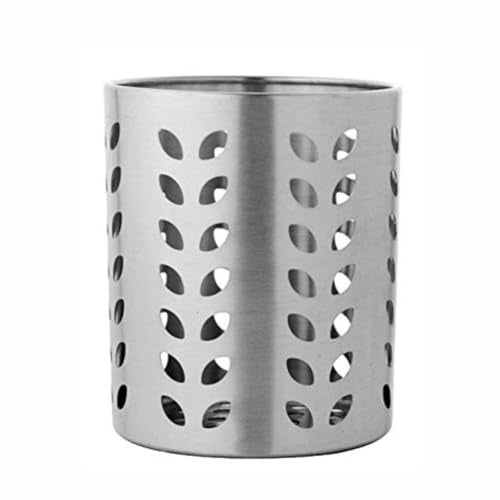 FINALITY Stainless Steel Multipurpose Leaf Hole Cutlery Holder 9 cm, Leaf Design Stainless Steel Cutlery Holder, 9 cm - Image 1