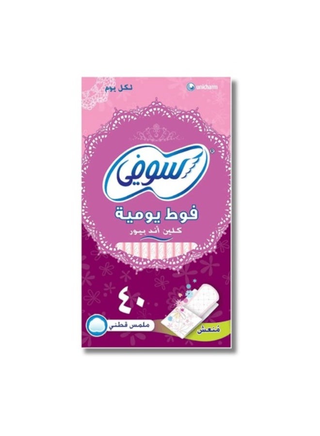 Sofy Daily Pads (Clean & Pure) – Fresh Scent, 40 Pads