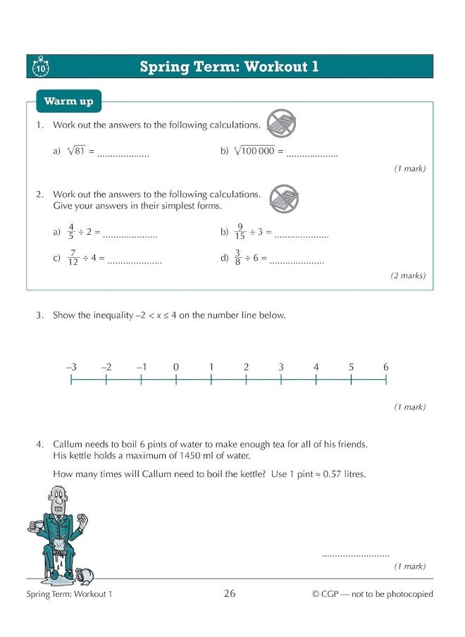 null - KS3 Maths 10-Minute Weekly Workouts - Year 9 - Image 1