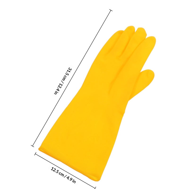 Long Latex Dishwashing Gloves Waterproof Kitchen Cleaning Gloves For Women Small Size - Image 3