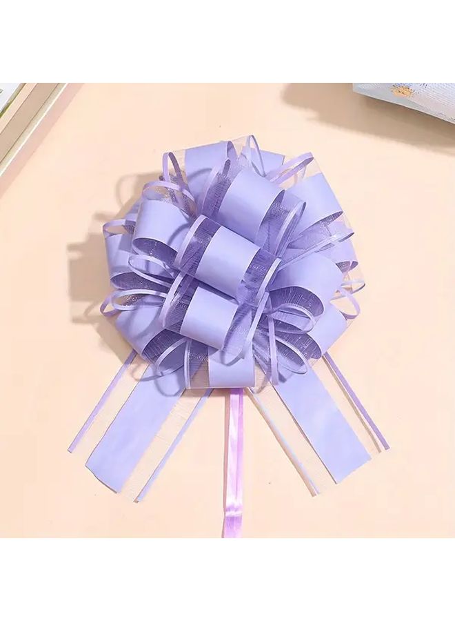 6 White Large Plastic Gift Bows 6 Inch for Wedding Christmas Decor - Image 2