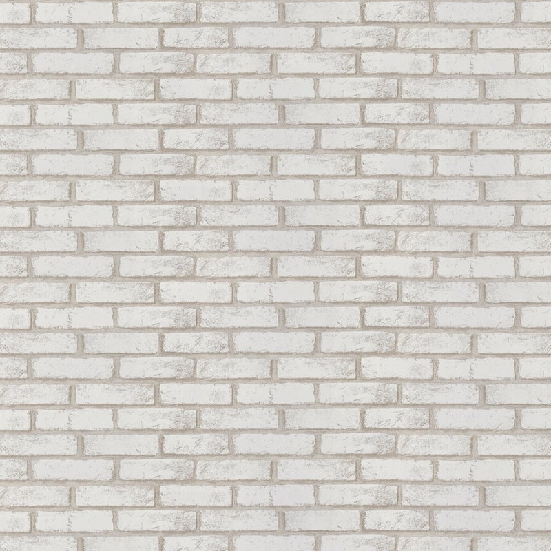 Timeet Beige White Brick Peel and Stick Wallpaper 17.7"Ã—118.11" Faux Brick Wallpaper Self Adhesive Removable Wall Ppaper for Living Room Bedroom Decoration Vinyl Film Roll - Image 1