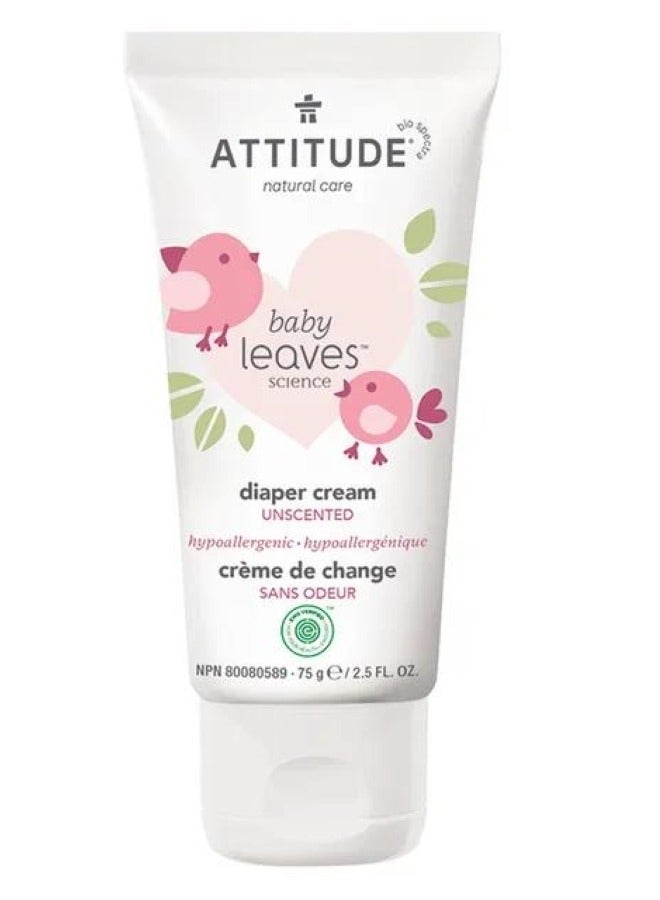 Attitude Baby Leaves Natural Diaper Zinc Cream Unscented 75 G - Image 3
