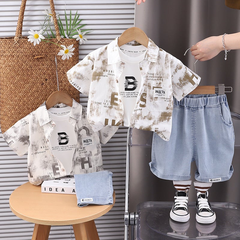 Summer Men'S Printed Simple Long-Sleeved Shirts Trendy Casual Loose Popular Youth Versatile Men'S Shirts - Image 2