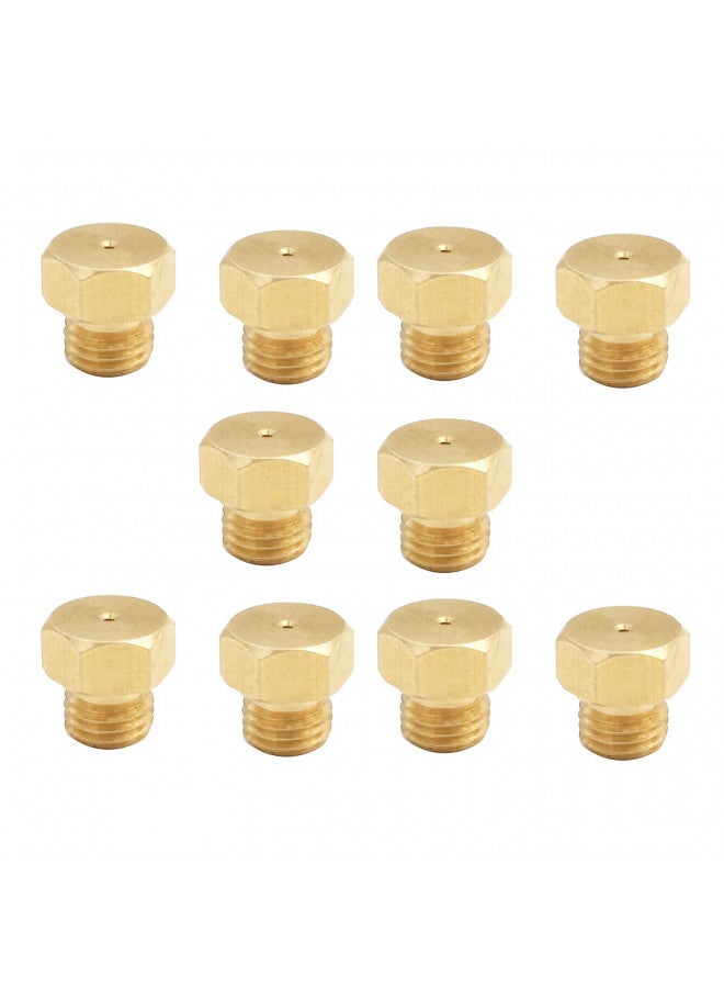 MENSI MENSI 10 Packs /"- Brass Nozzle with 0.8m (0.031") Jet Hole For Propane Natural Gas Stove Grill NOT UNIVERSAL  - Image 4