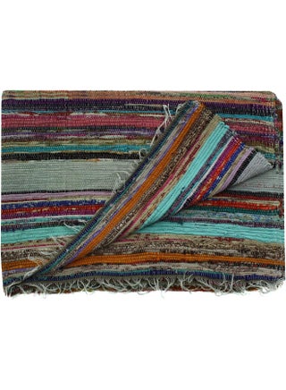 Chindi Cotton Rag Rugs 100% Eco-Friendly, 2-In-1 Reversible Multipurpose, Multicolor Hand-Woven Traditional Rugs (5Ft X 3Ft) For Living Room And Kitchen (Green) - pzsku/Z99AAE313718FED5D8644Z/45/_/1729767132/d5749a41-08ba-40cc-830b-cd2d69df038b