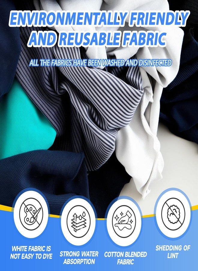 Teecyhooo 1 lb Mixed Colors T-Shirt Bag of Rags Cleaning Cloths Cotton Blend Shop Rags Lint Free Cloth for Staining Wood Oil Grease Paint Kitchen Auto Cleaning - Image 5