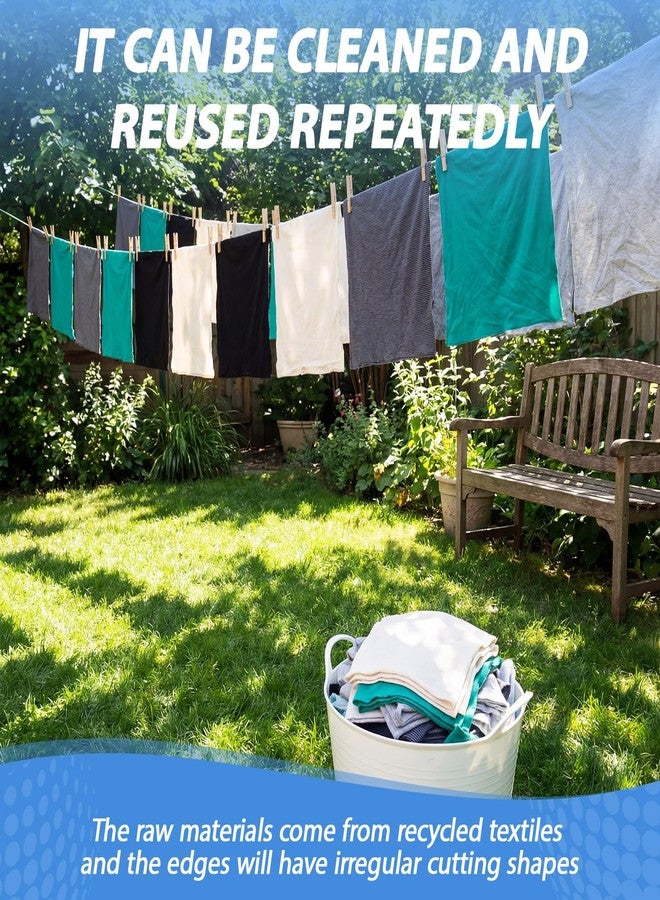 Teecyhooo 1 lb Mixed Colors T-Shirt Bag of Rags Cleaning Cloths Cotton Blend Shop Rags Lint Free Cloth for Staining Wood Oil Grease Paint Kitchen Auto Cleaning - Image 4