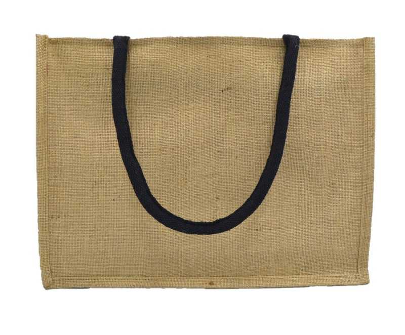 JUTEKA Multicolor spacious Jute Bag with Zipper Closure, Full Size Front Pocket and Large Handles… - Image 5