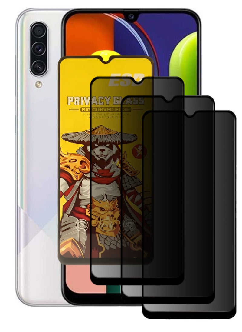 ESD 3 Pieces Tempered Dustproof Privacy Glass Screen Protector Compatible For Samsung Galaxy A50s - Image 1