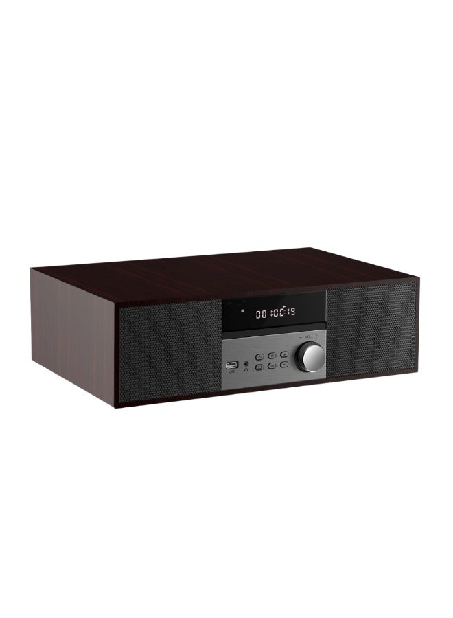 echo AUDIO CD Stereo Shelf System for Home, Vintage CD Player 40W RMS Micro Mini System with Remote Control, Bluetooth, FM Radio, USB MP3 Playback - Image 1