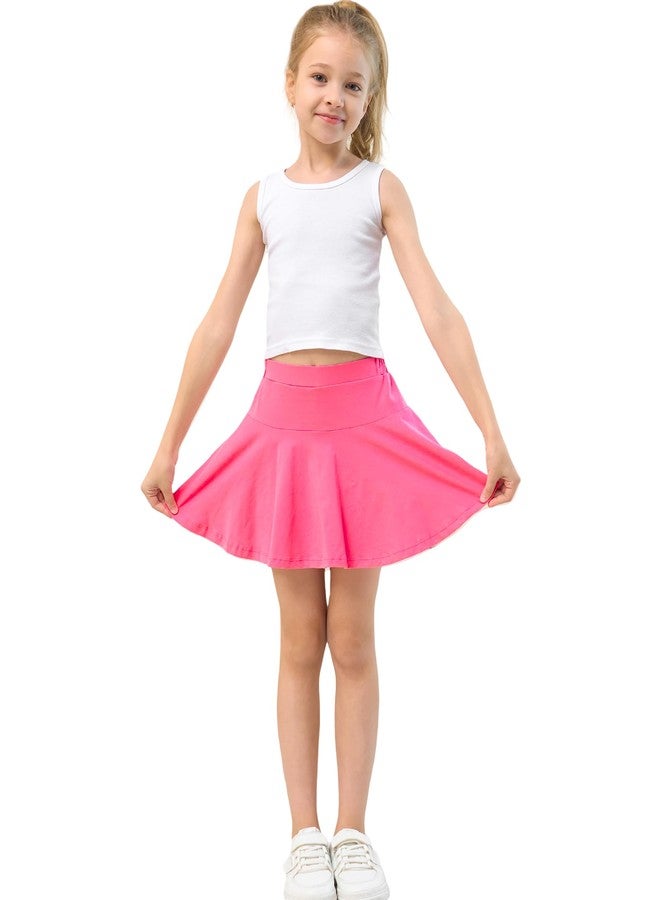 BYONEME Toddler Skirt Little Girls Athletic Uniform Skorts Golf Outfit Cheer Tennis Skirts with Shorts Green+Light Purple+Peach5-6Y - Image 2