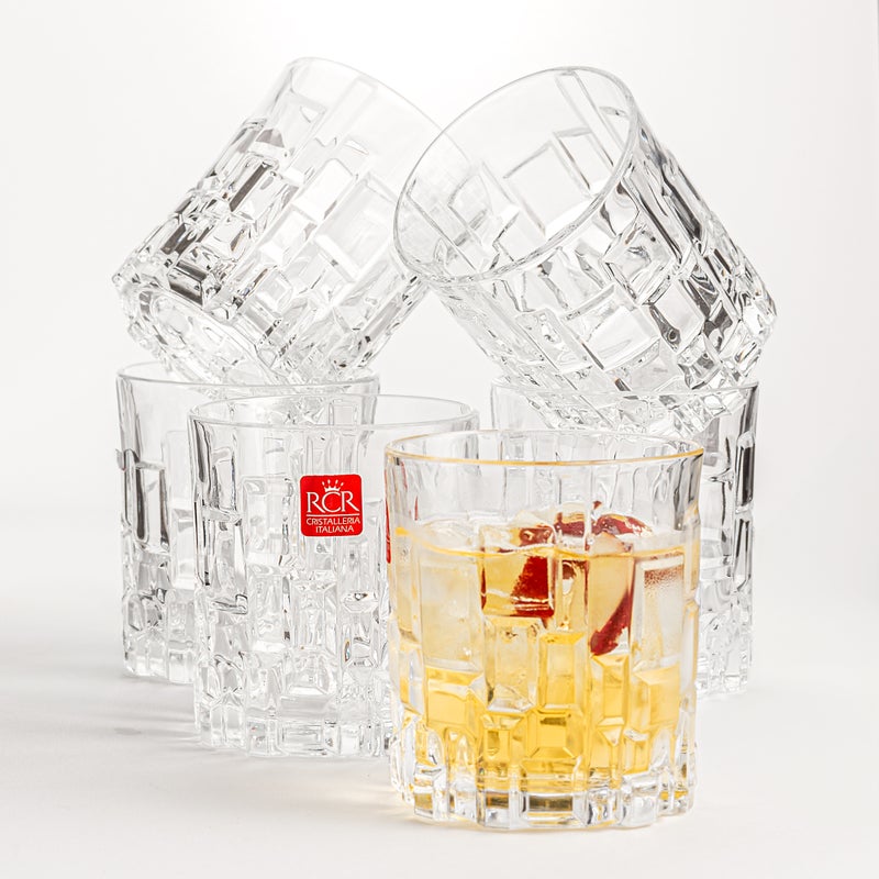 RCR 6 pc crystal tumblers set 330 ml Etna dof collection - Image 1