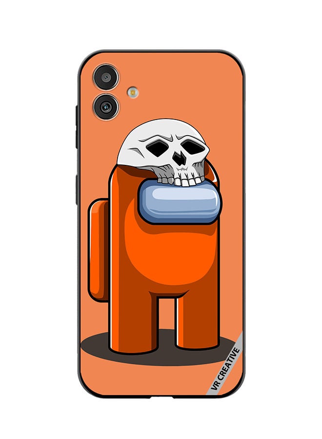 VR CREATIVE Protective Case Cover For Samsung Galaxy M13 5G Orange Game Among Us In Halloween Design Multicolour - Image 1