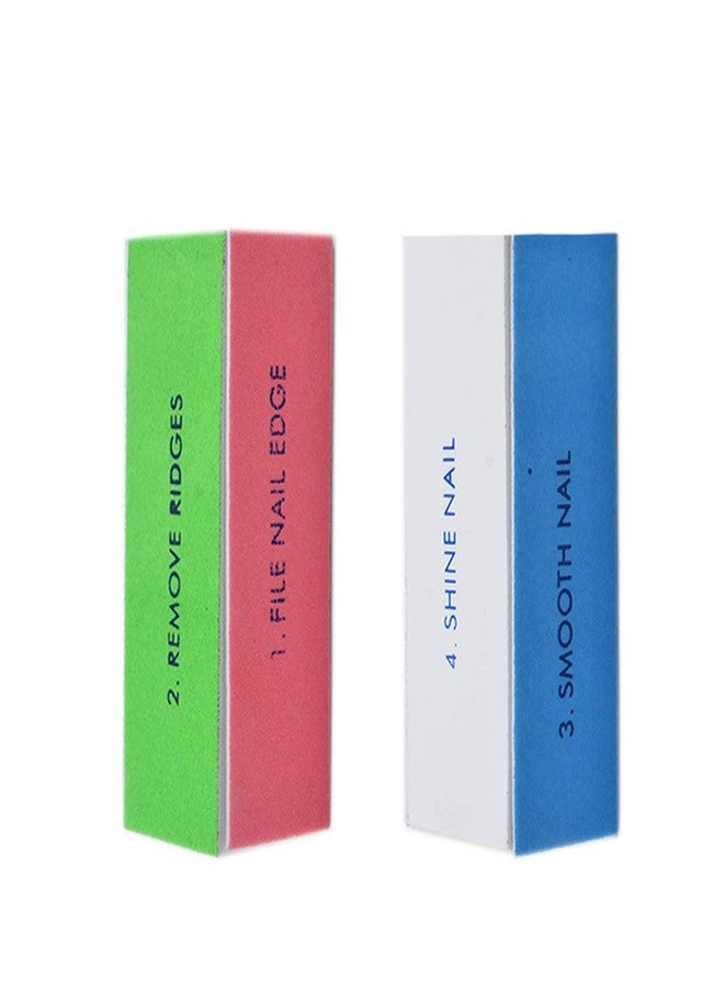 WEILUSI 4 Ways Nail Buffer Block Nail Files and Buffers, Nail Shine Buffers Blocks Files Sanding Polisher Smooth & Buff & Shine Manicure Buffer Tools Kit for Nail Art Care 2PCS - Image 1