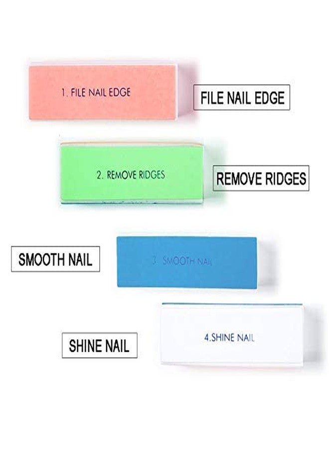 WEILUSI 4 Ways Nail Buffer Block Nail Files and Buffers, Nail Shine Buffers Blocks Files Sanding Polisher Smooth & Buff & Shine Manicure Buffer Tools Kit for Nail Art Care 2PCS - Image 4
