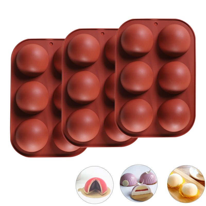 Silicone Baking Tool 19.5x13.2cm Food Grade Hemispherical Mold - Temperature Resistant -40℃ To 230℃ Non-Stick Kitchen Accessory for DIY Baking - Image 1