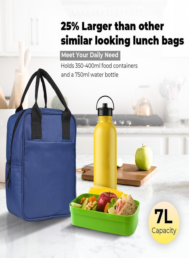 GaxQuly Insulated Lunch Bag Office Tiffin Bags for Men and Women, Hot & Cold Travel Lunch Box for Men, Tiffin Box & Bottles, Lunch Bag for Office, School, Picnic Bag (Blue) - Image 2