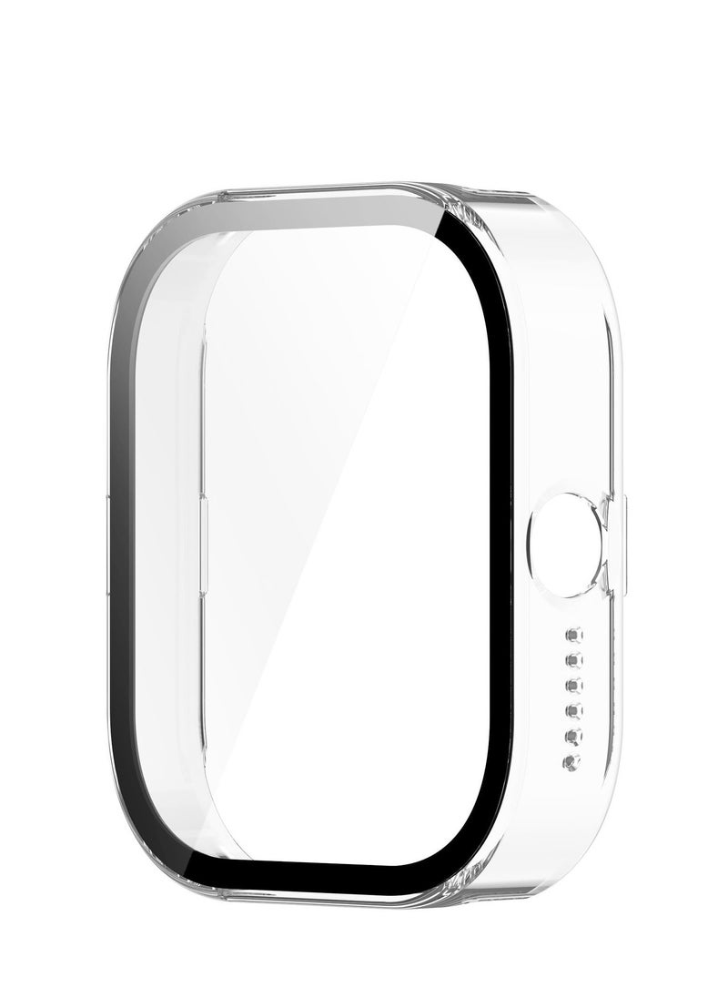 Case For CMF By Nothing Watch Pro Hard PC Case + Screen Protector Protective Cover Full Coverage Shockproof (Transparent)