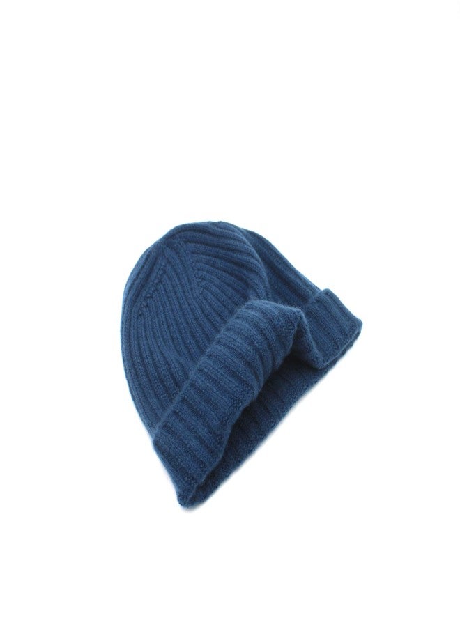 WaySoft Pure 100% Cashmere Beanie for Men, Warm Soft Mens Cashmere Hat in a Gift Box (Ink Blue) - Image 2