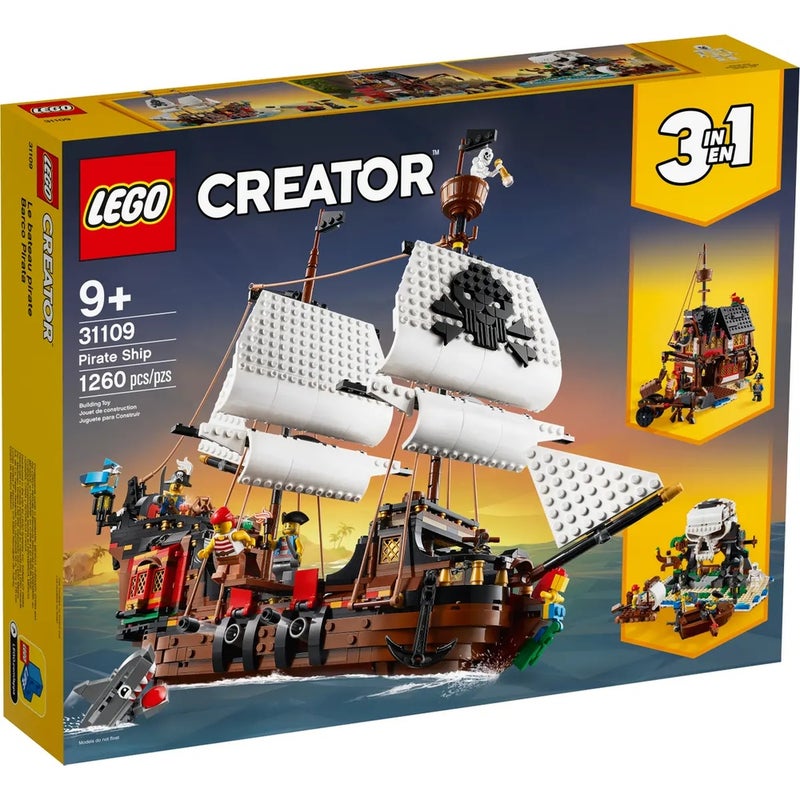 LEGO - Creator 3 in 1 Pirates Ship 1260 Pieces - 31109 - Image 1
