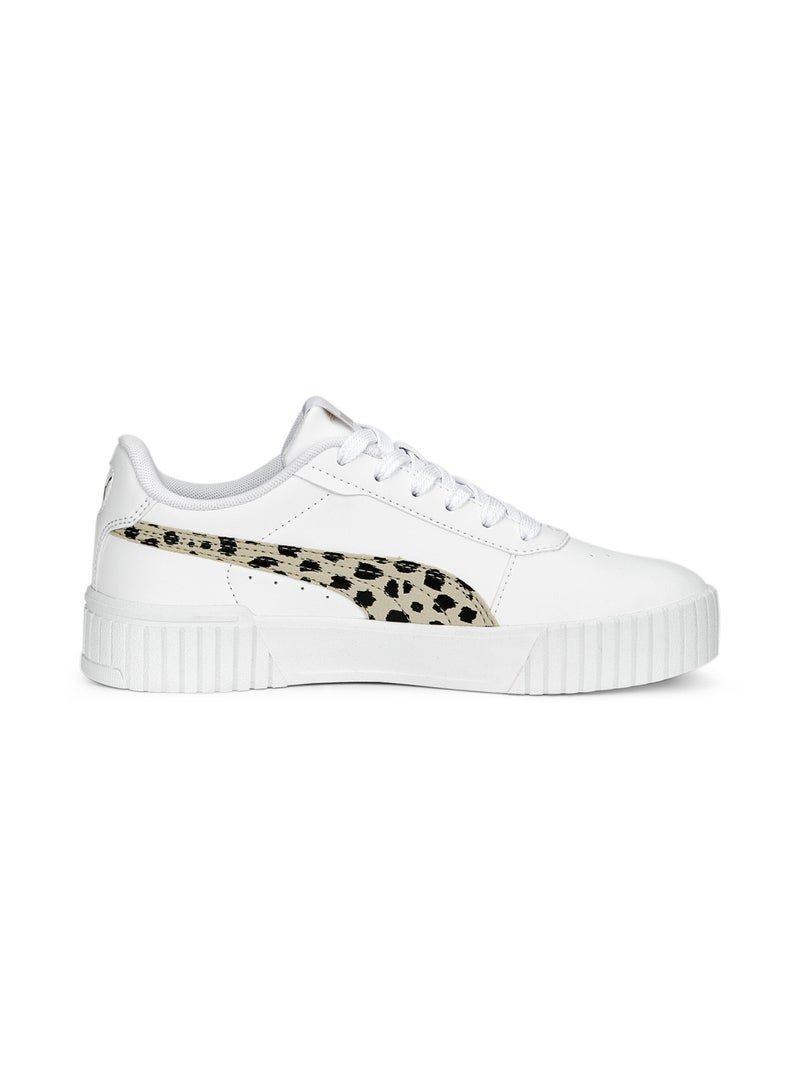 PUMA Carina 2.0 Animal Girls White Sneakers - Image 5