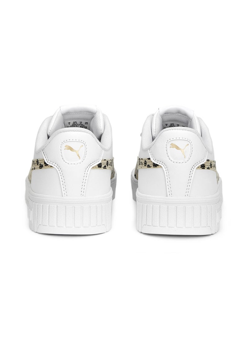 PUMA Carina 2.0 Animal Girls White Sneakers - Image 3