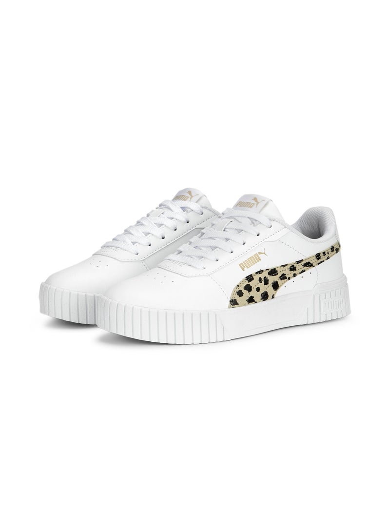PUMA Carina 2.0 Animal Girls White Sneakers - Image 2