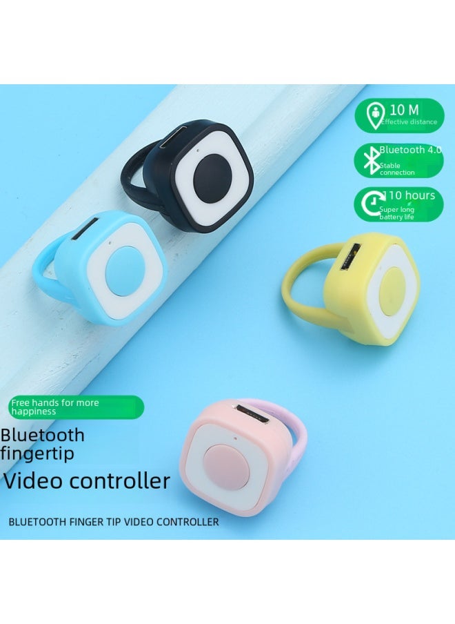 Rechargeable Finger Tip Mobile Bluetooth Selfie Device Ring For Short Videos Page Turning Photography Digital Computer-Color:Yellow - Image 4