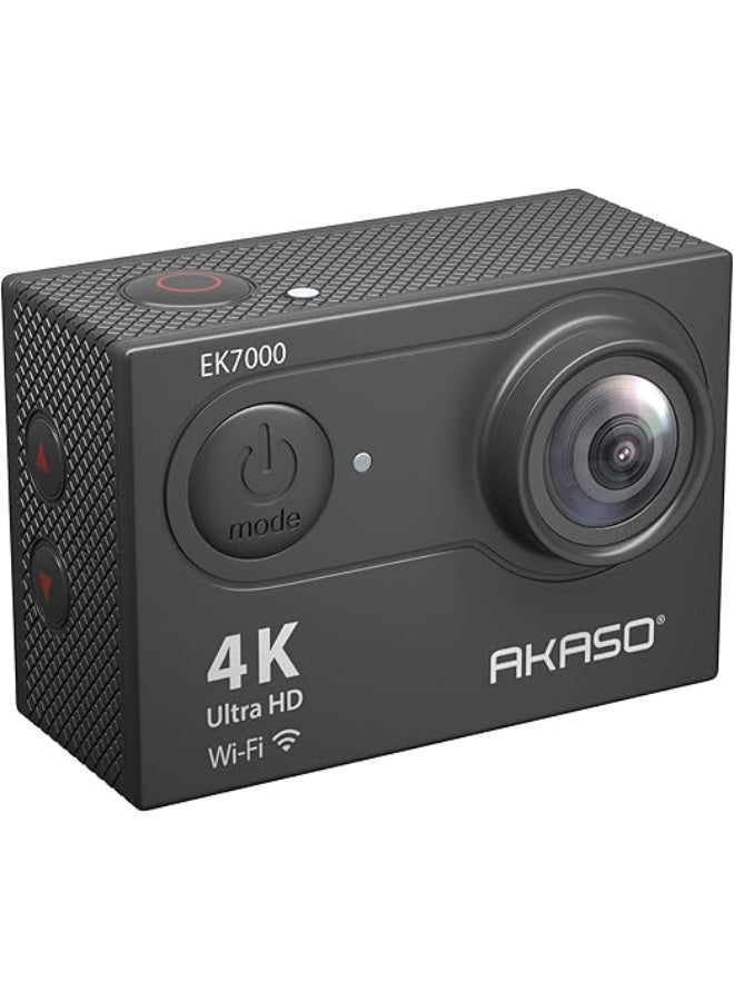 AKASO EK7000 4K30FPS 20MP WiFi Action Camera with EIS Ultra HD 131FT Waterproof Underwater Camera Remote Control 4X Zoom Support External Microphone Black - Image 4