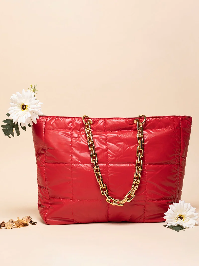 Haute Sauce Quilt Queen Red Tote Bag