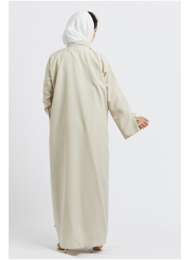 Evva Evva Luxury Saudi Abaya for Women – Elegant Open Front Modest Wear in Premium Fabric – Ideal for Ramadan, Eid, and Everyday Elegance  - Image 3